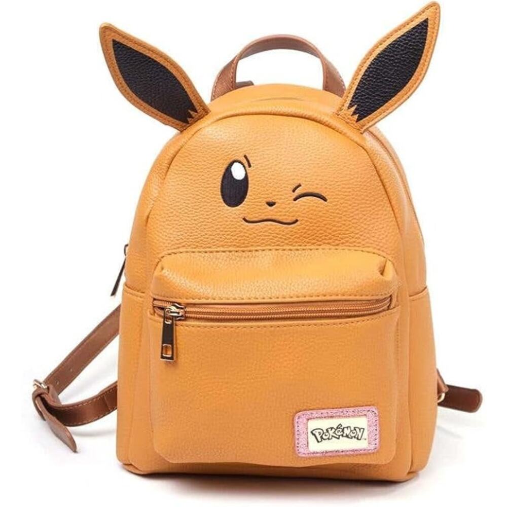 Pokémon Eevee Mini Backpack Difuzed Faux Leather Kawaii Anime Bag Cosplay Gamer